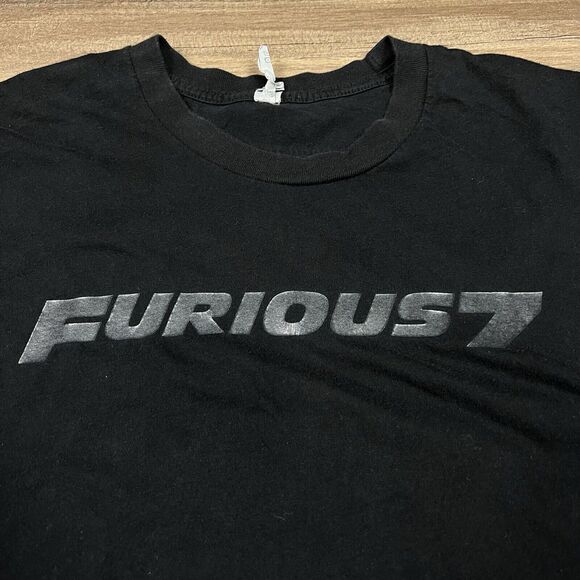 Fast & Furious 7 Movie Trailer Promo T Shirt Double Sided Graphic Men’s Large - Picture 6 of 8